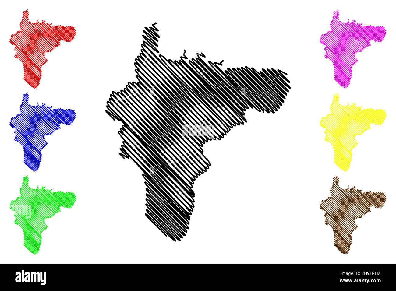 Howrah district (West Bengal State, Republic of India) map vector