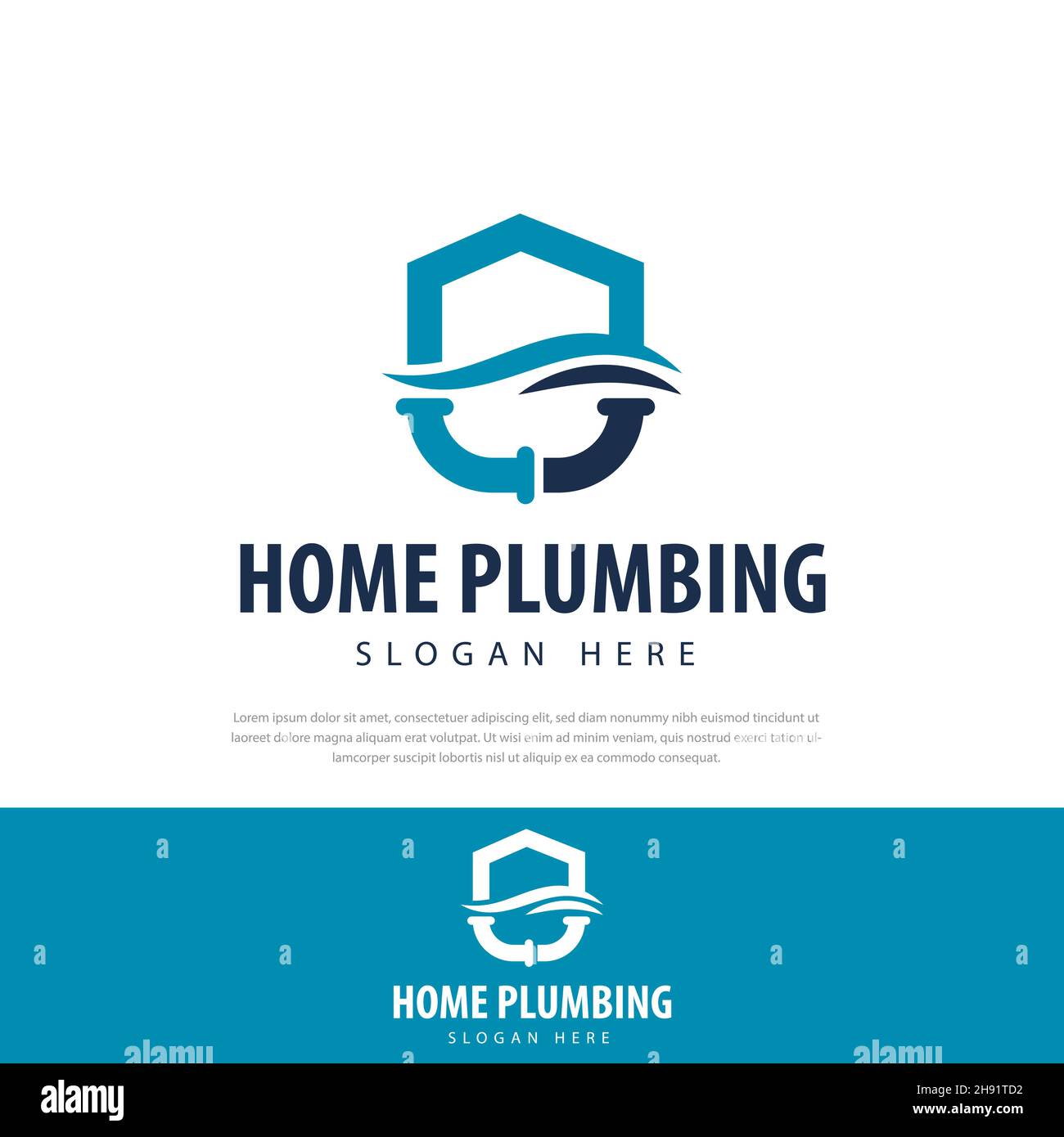 Home plumbing and heating service logo Template Design vector illustration,symbols,icons Stock Vector