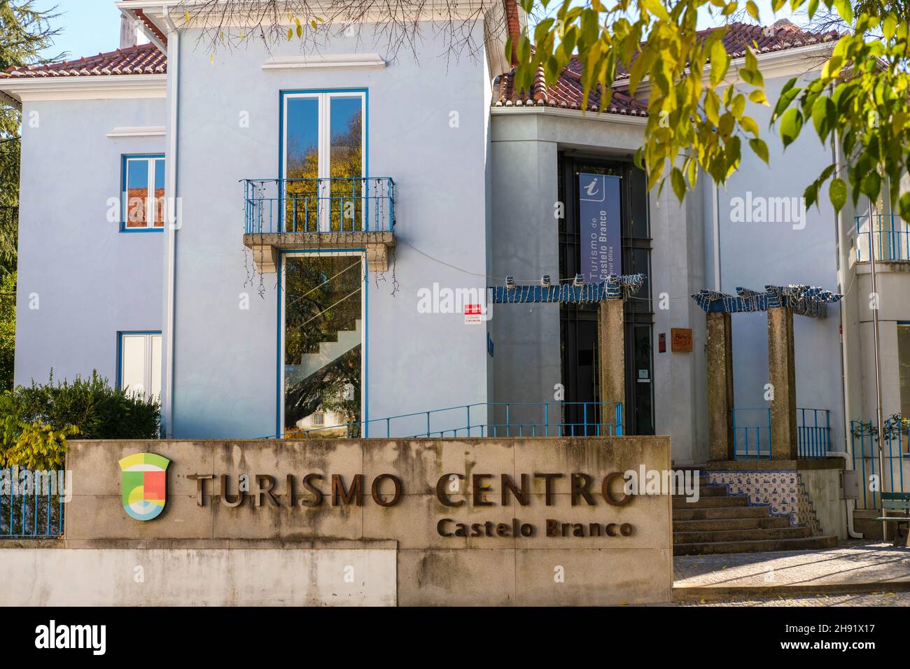 Castelo Branco, Portugal - December 02 2021: Castelo Branco tourism center in central Portugal Stock Photo