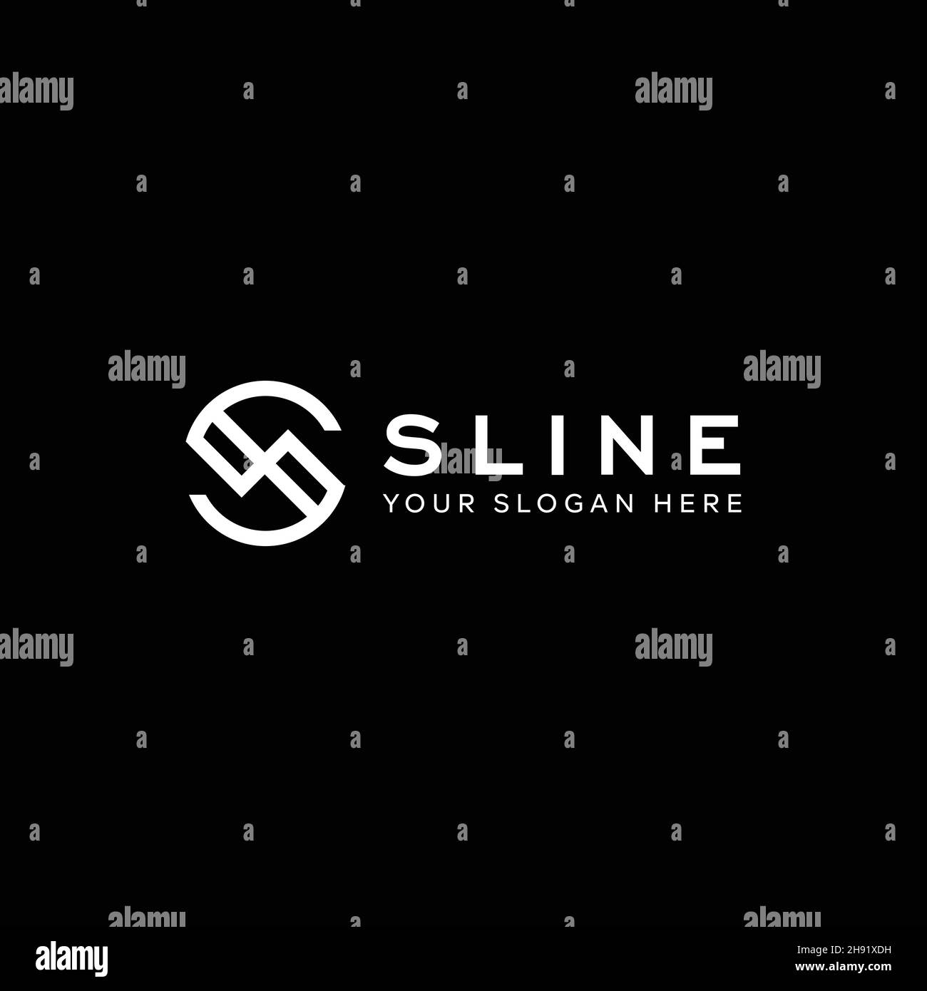 flat letter mark initial S line art Logo design Stock Vector Image ...