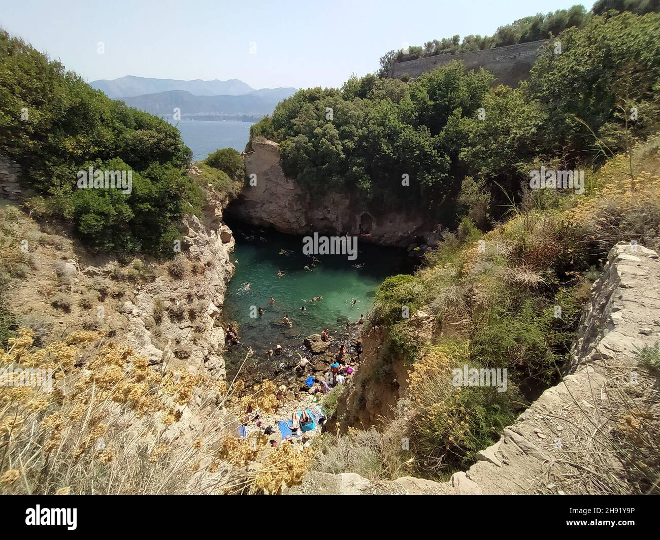 Baths of Queen Giovanna in Sorrento bay, Italy Stock Photo Alamy