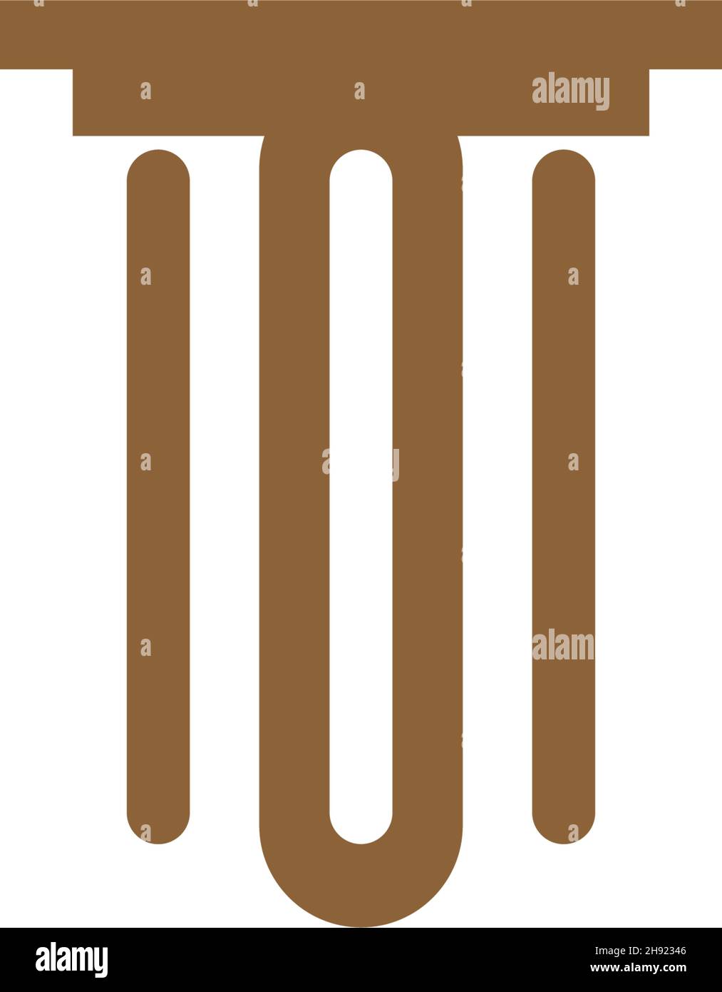 Pillar icon logo flat design template illustration Stock Vector