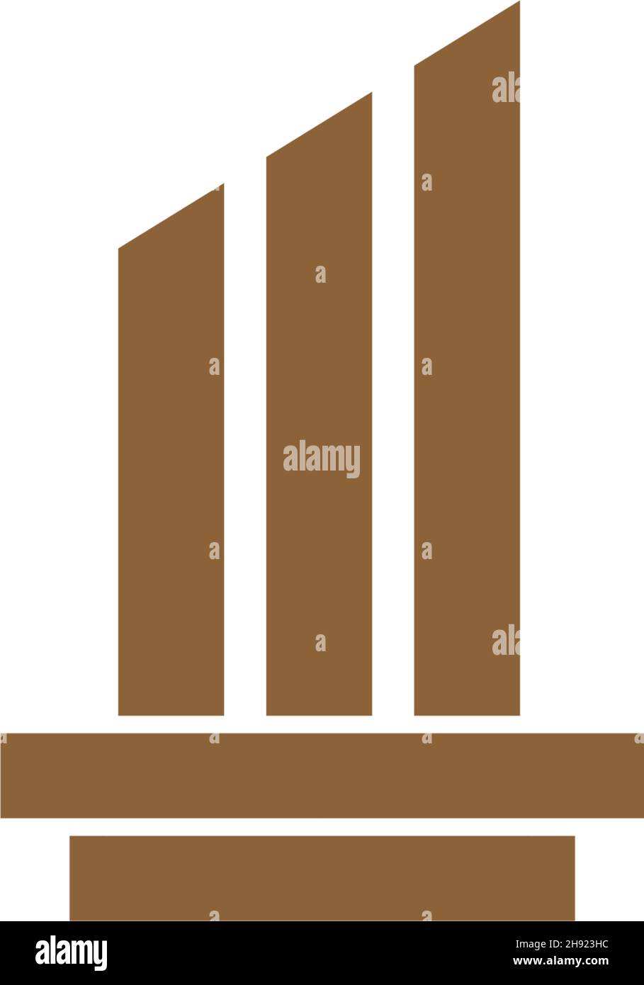 Pillar icon logo flat design template illustration Stock Vector