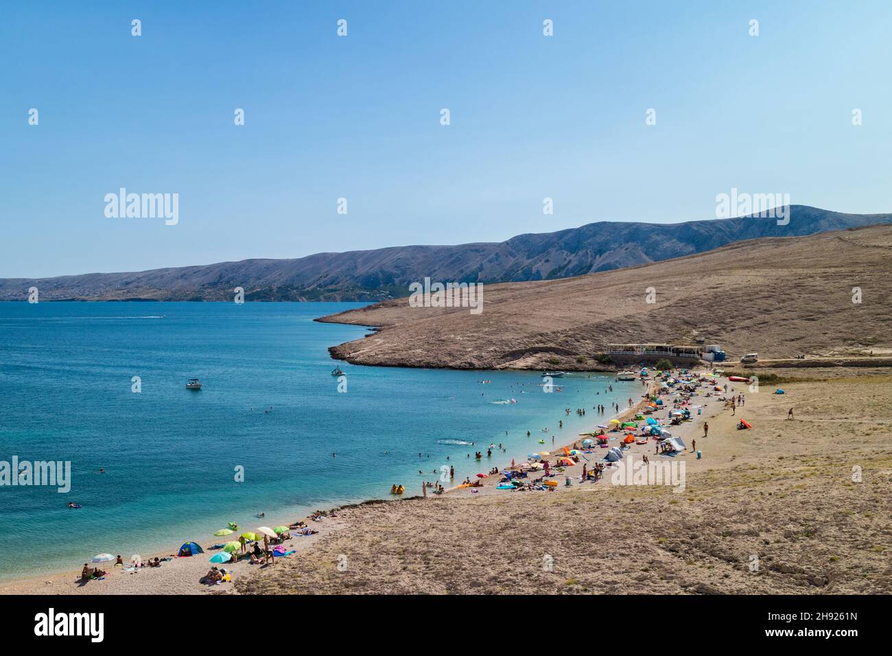 Ručica beach, Pag Island, Dalmatia, Croatia Stock Photo