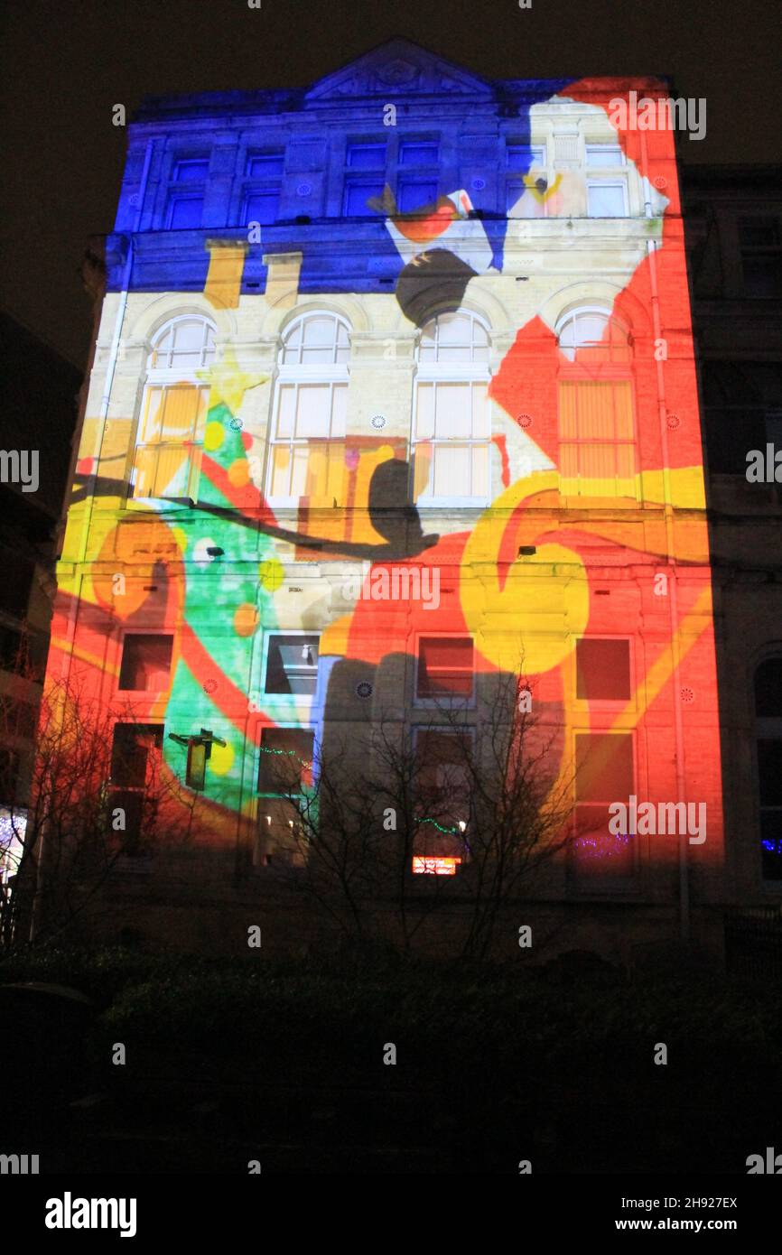 Cardiff illuminations at Christmas 2021 Stock Photo Alamy