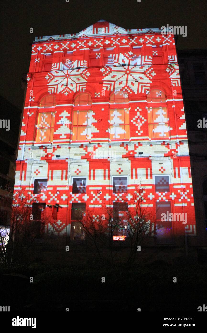 Cardiff illuminations at Christmas 2021 Stock Photo Alamy