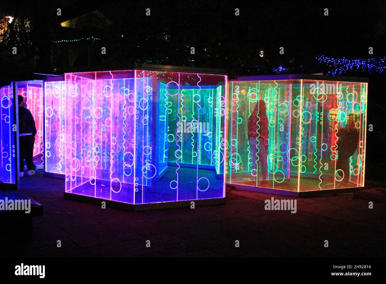 Cardiff illuminations at Christmas 2021 Stock Photo Alamy