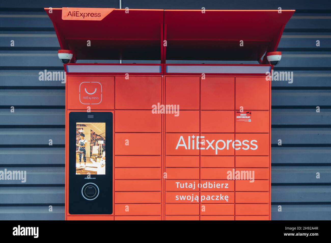 Parcel lockers of AliExpress online retail service based in China owned by  the Alibaba Group in Warsaw, capital of Poland Stock Photo - Alamy
