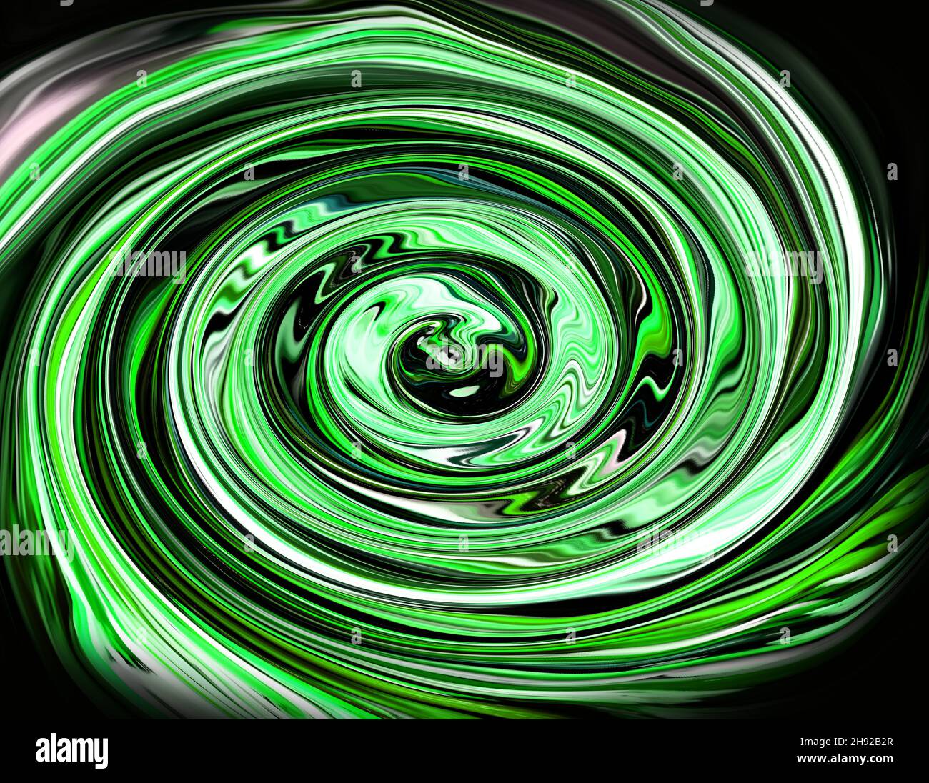 Beautiful Green Color Fluid Flow Effect Illustration Design Stock Photo