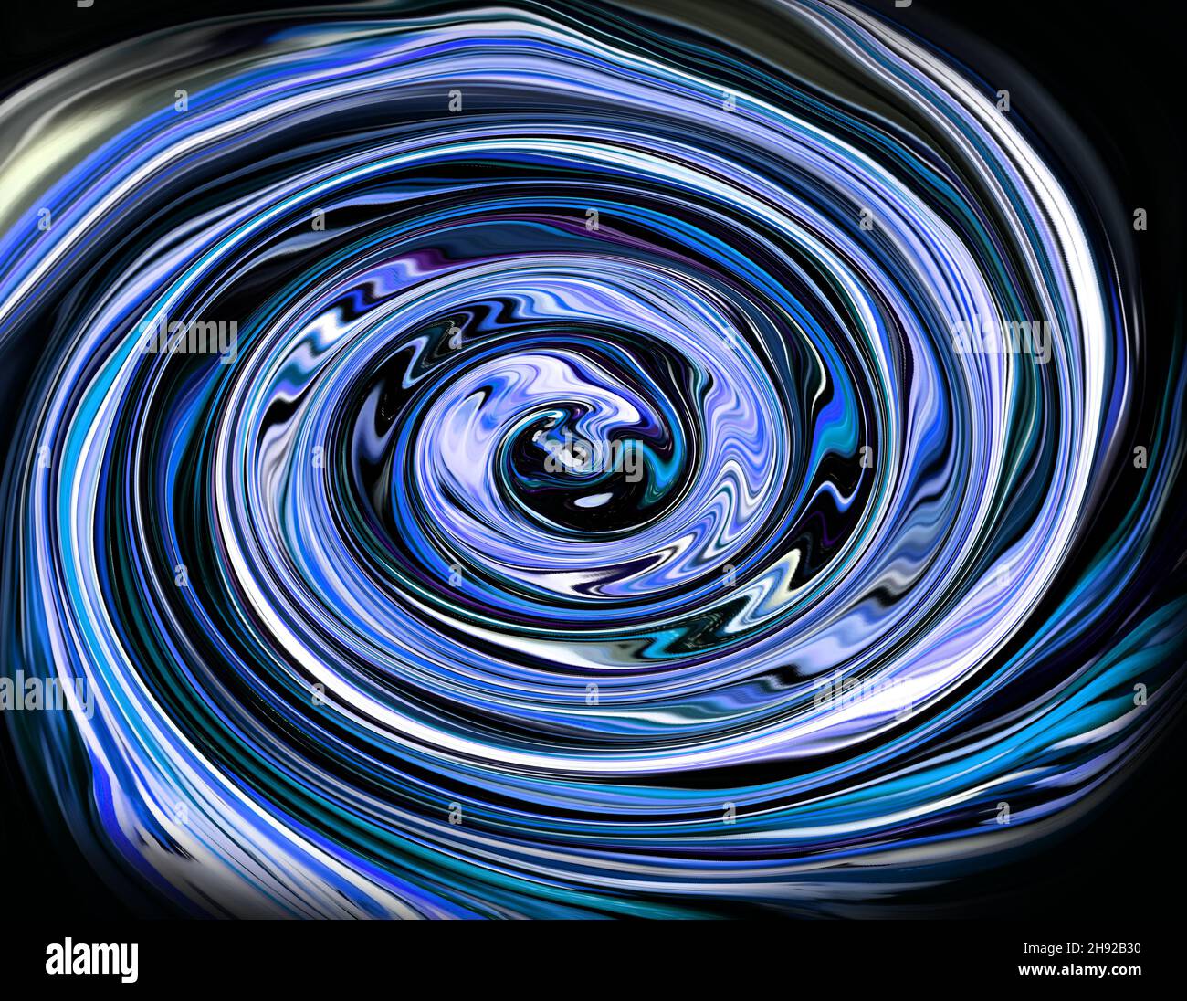 Beautiful Blue Color Fluid Flow Effect Illustration Design Stock Photo