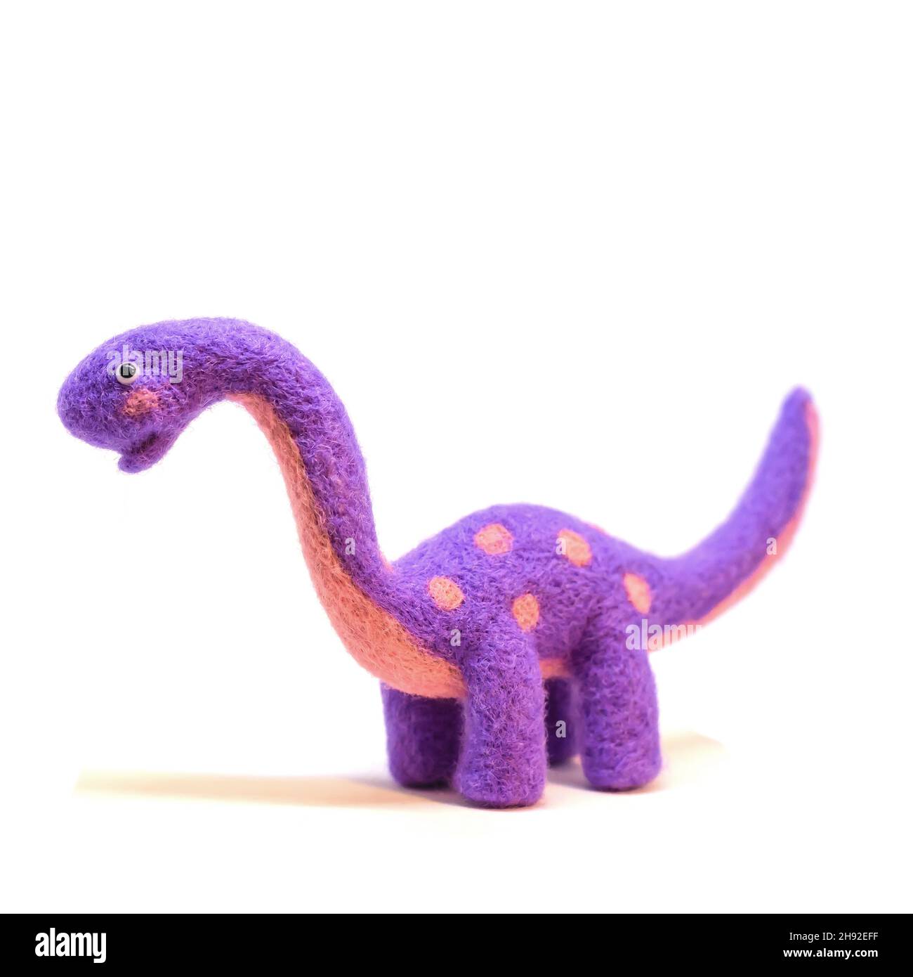 Handcrafted Purple Felt Apatosaurus Ornament