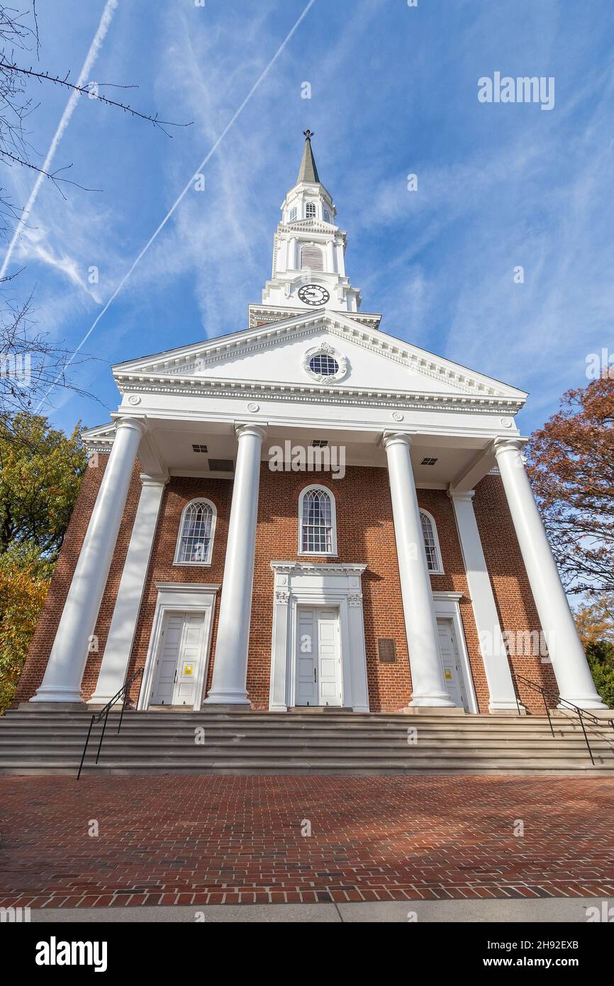 COLLEGE PARK, MD, USA - NOVEMBER 20: Memorial Chapel on November 20, 2021 at the University of Maryland in College Park, Maryland. Stock Photo