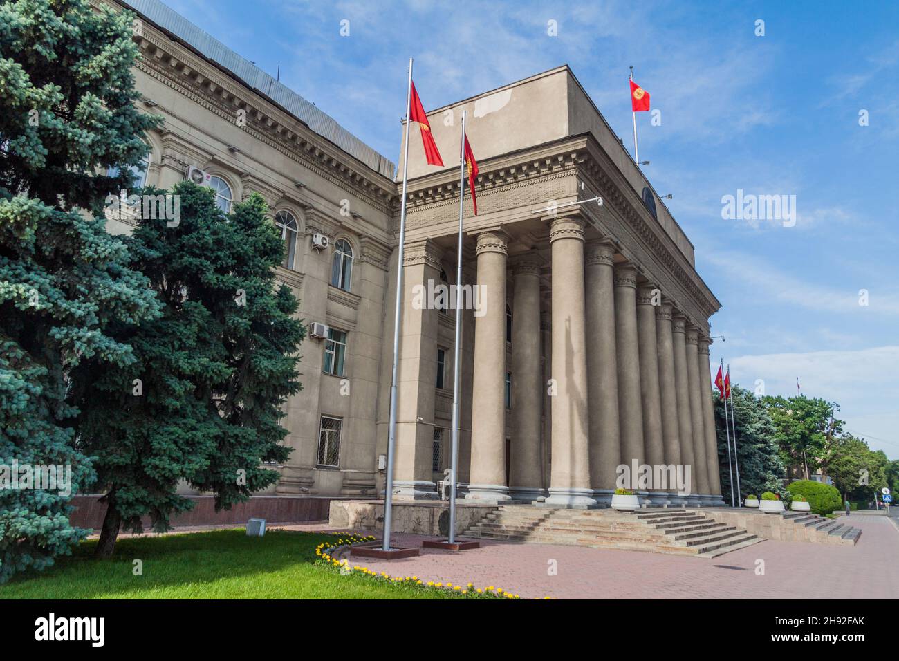 Kyrgyz Republic Government building in Bishkek, Kyrgyzstan Stock Photo