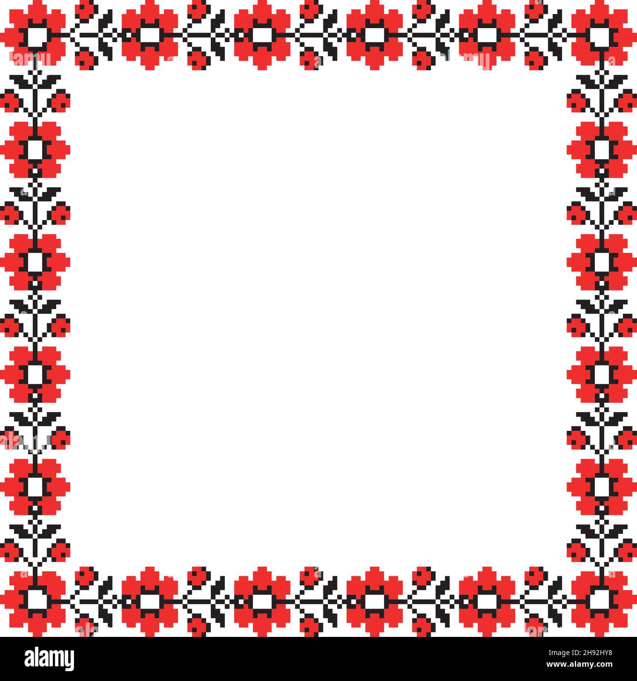Frame with traditional folk motif Stock Vector Image & Art - Alamy