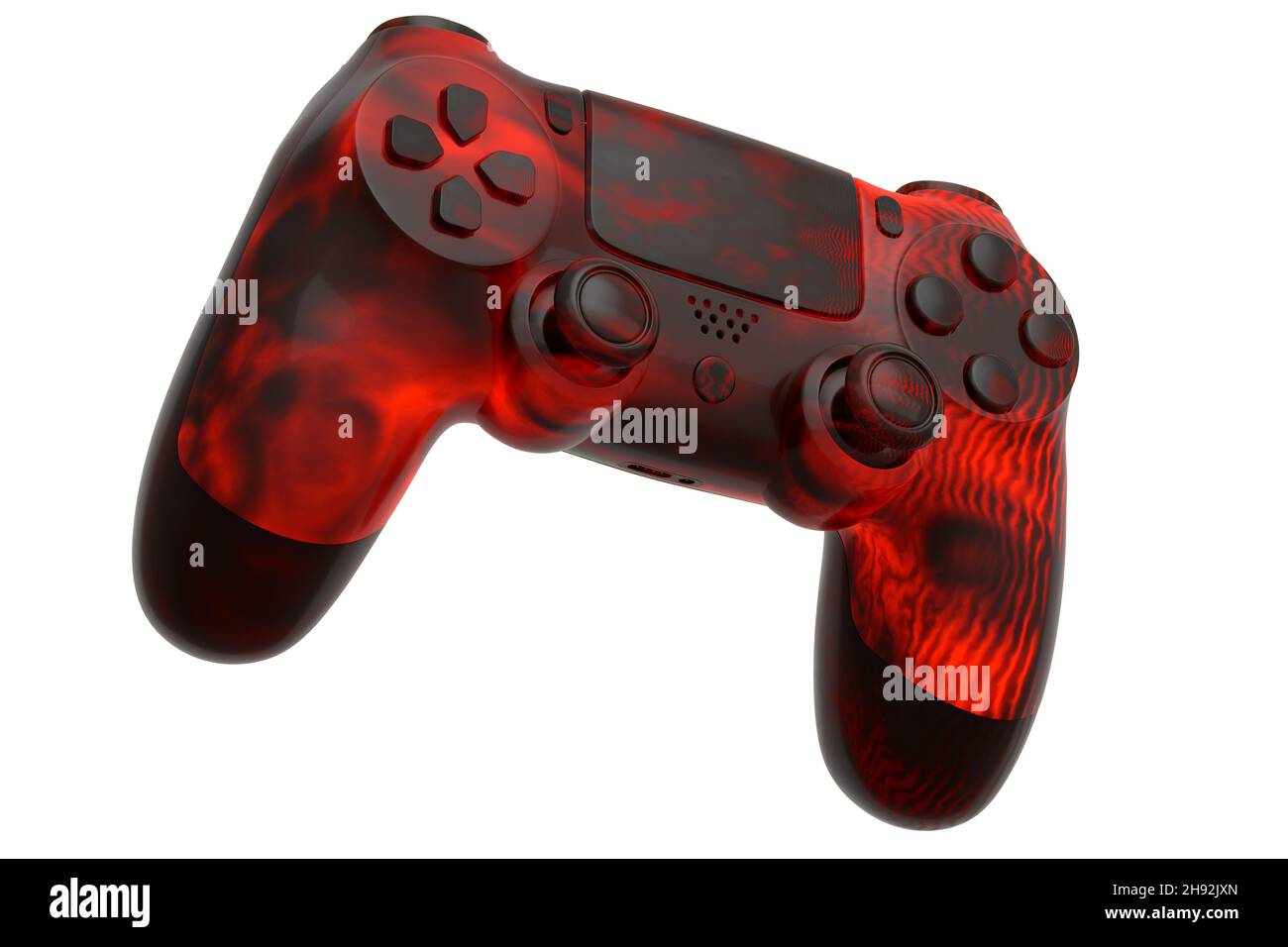 Realistic video game joystick with lava pattern on white background. 3D  rendering of streaming gear for cloud gaming and gamer workspace concept  Stock Photo - Alamy