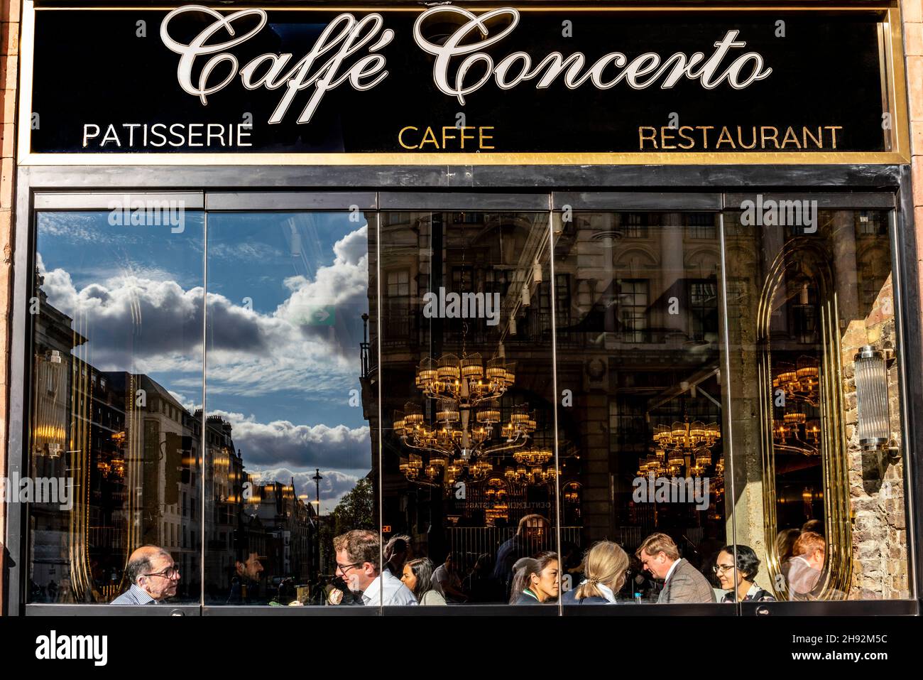 Caffe Concerto, Piccadilly, London, UK. Stock Photo