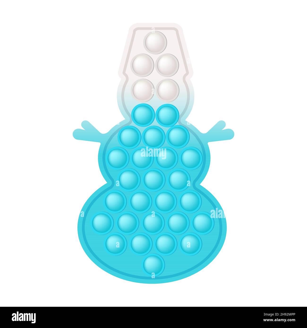 Christmas popit trendy fidget toy - traditional snowman in blue and white  colors. New Year character colorful pop it toy. Bubble sensory fashionable  p Stock Vector Image & Art - Alamy