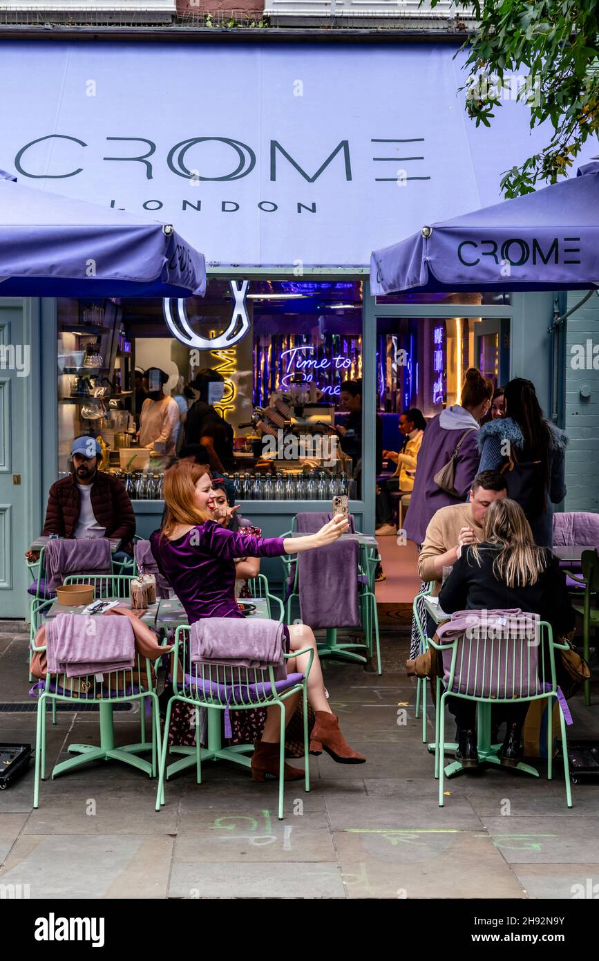 Crome French Toast Restaurant, James Street, London, UK. Stock Photo