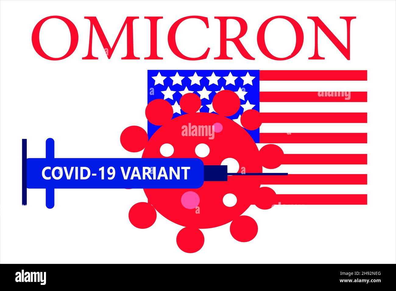 Illustration for new COVID-19 variant Omicron reaching United States 