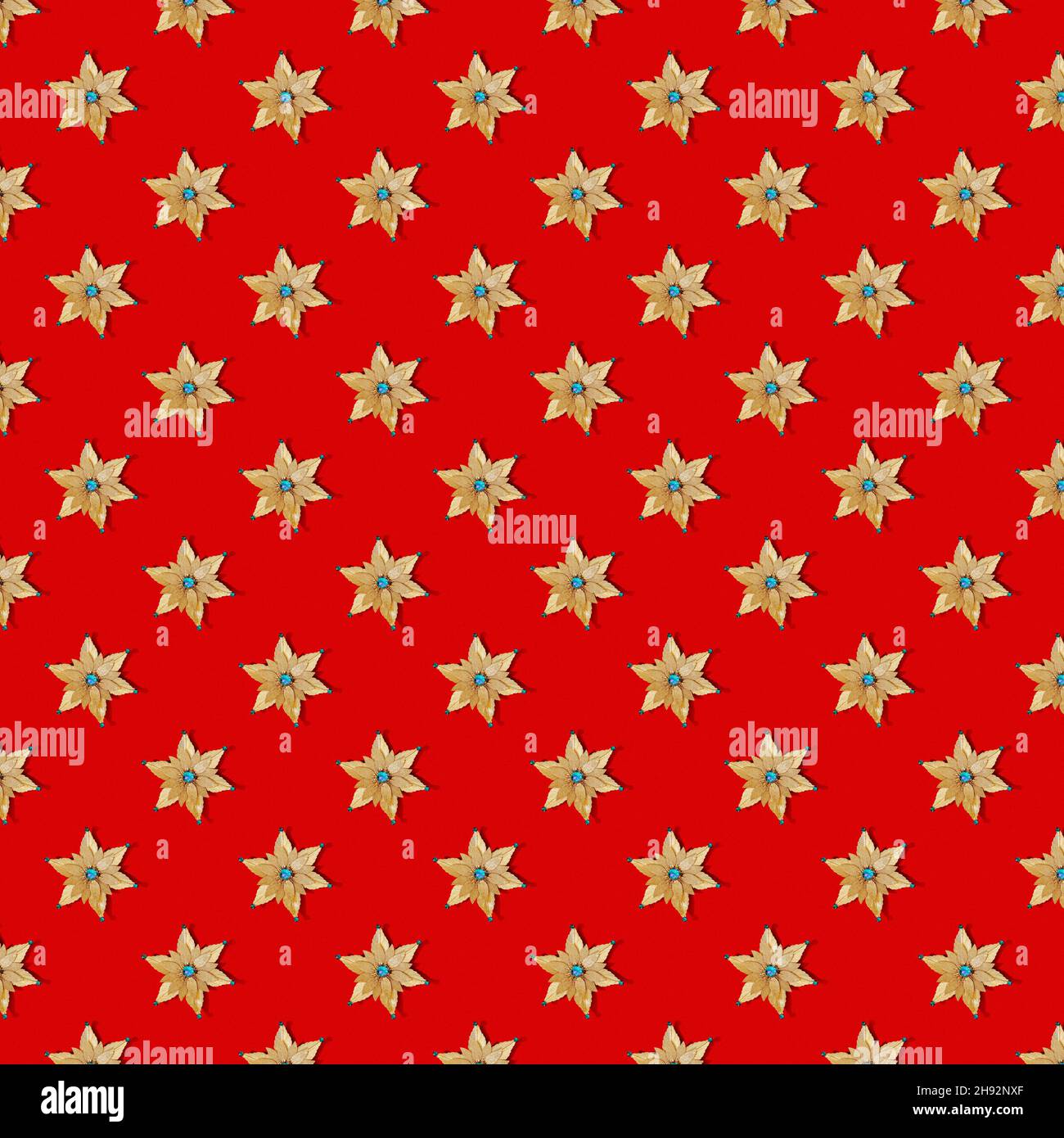 Seamless Christmas texture stars on a red background. Pattern Stock ...