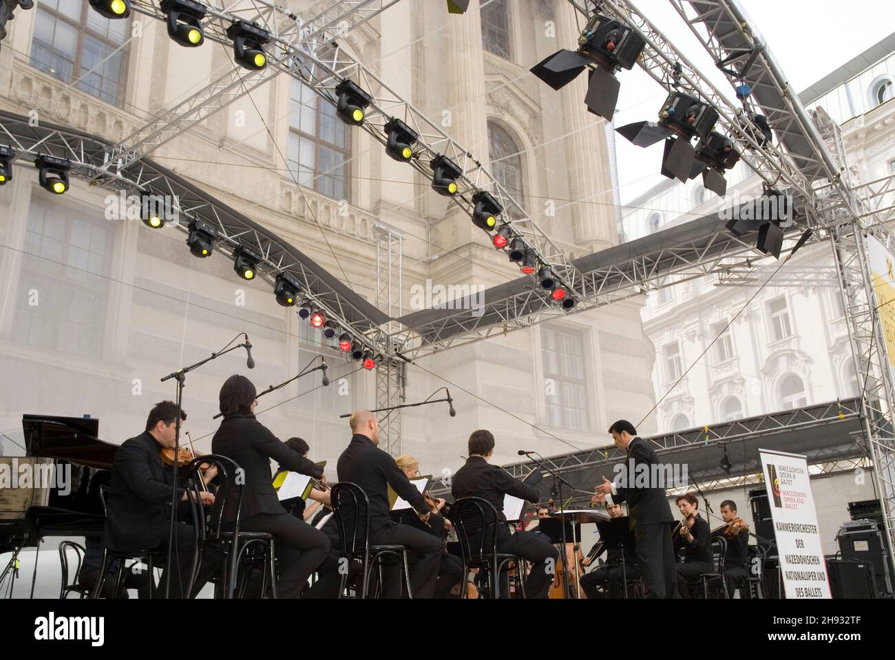 Vienna, Austria. May 29, 2010. Chamber Orchestra of the Macedonian National Opera at the City Festival in Vienna Stock Photo