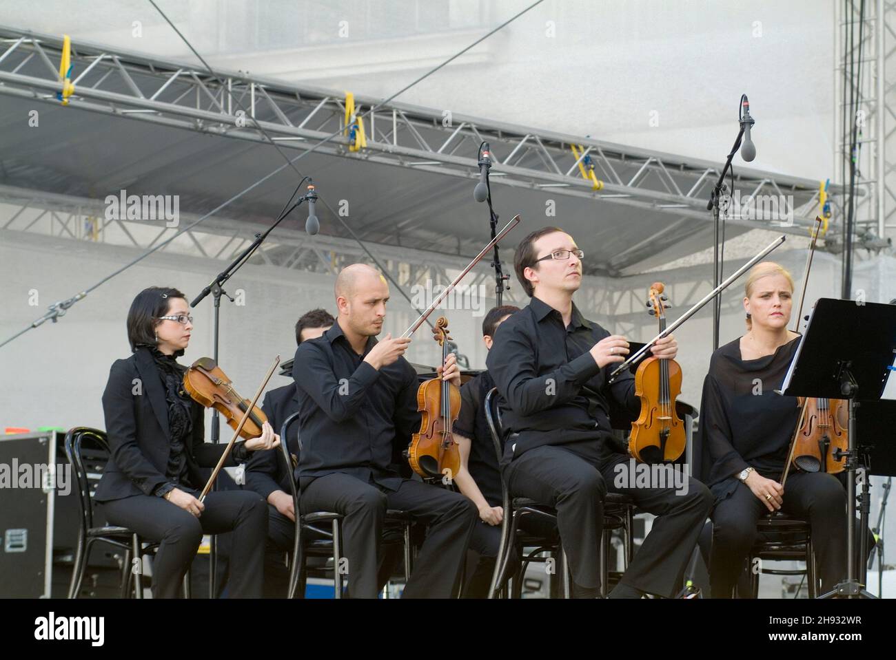 Vienna, Austria. May 29, 2010. Chamber Orchestra of the Macedonian National Opera at the City Festival in Vienna Stock Photo