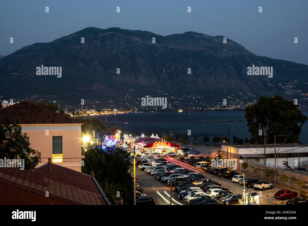 Kalamatas in the early evening in the summer Stock Photo