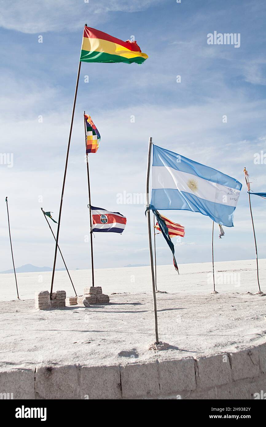 Uyuni is a town in the municipality of the same name in the south-western Bolivia. It is also the capital of the province of Antonio Quijarro, it has Stock Photo