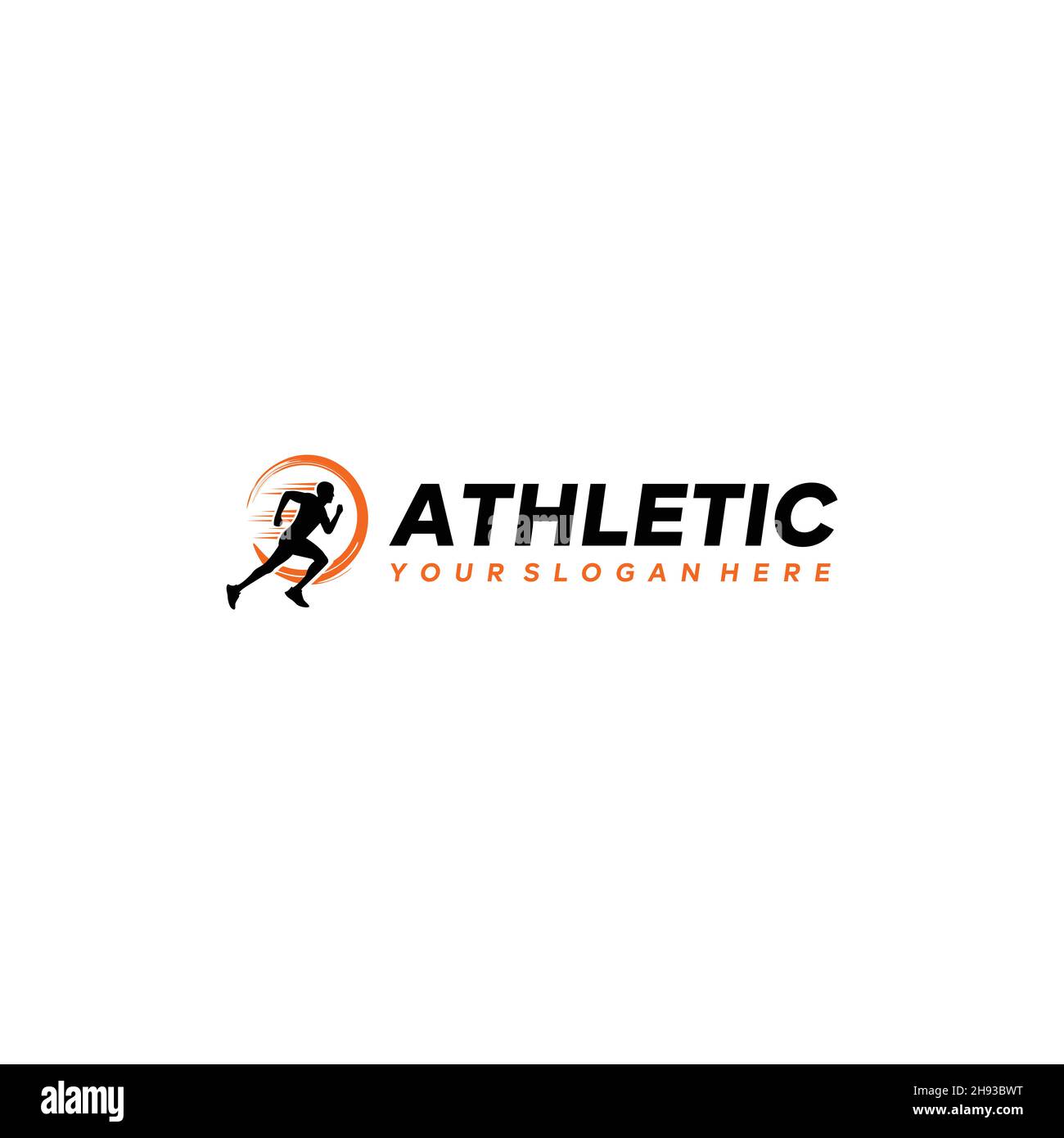 Minimalist Athletic People Running Logo Design 2H93BWT 