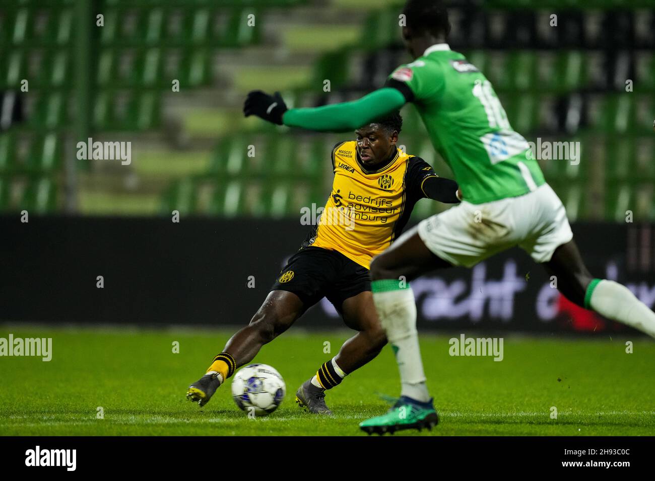 DORDRECHT, NETHERLANDS DECEMBER 3 Bryan Limbombe of Roda JC Kerkrade during the FC Dordrecht