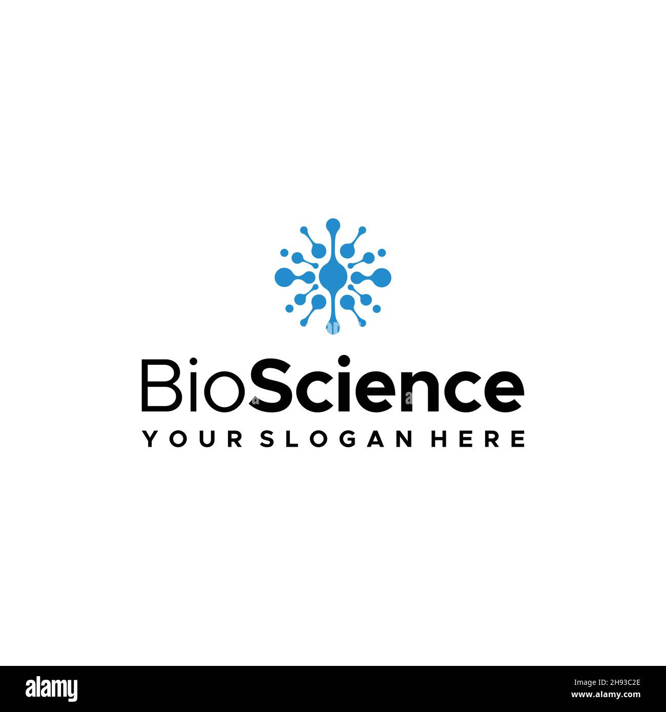 minimalist BioScience chemical liquid logo design Stock Vector