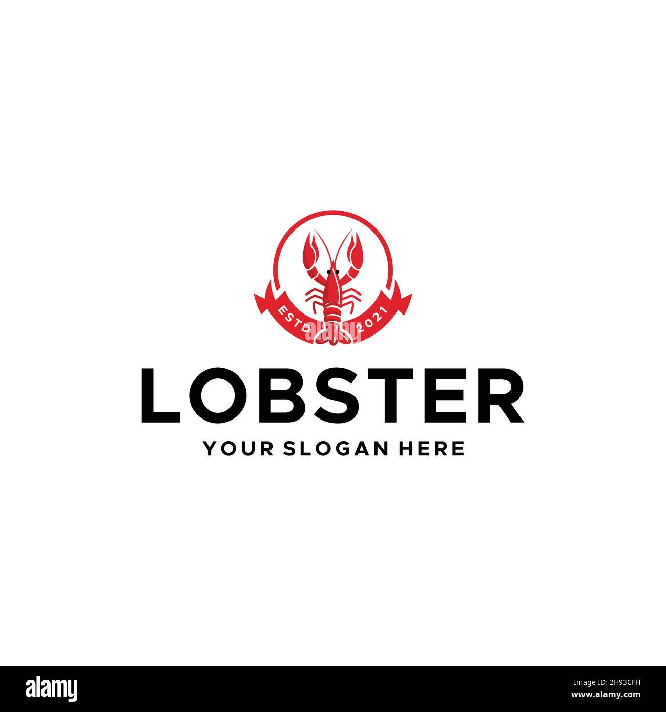 Lobster tail plate Stock Vector Images Alamy