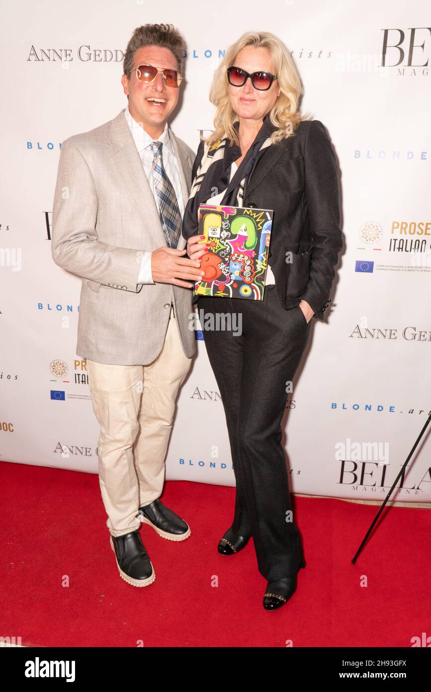 Back cover artists xxx and Ann Lawlor attend the Bella Magazine Arts  Culture Cover Launch Party at Blonde Studios in New York, NY on December 2,  2021. (Photo by David Warren /Sipa?