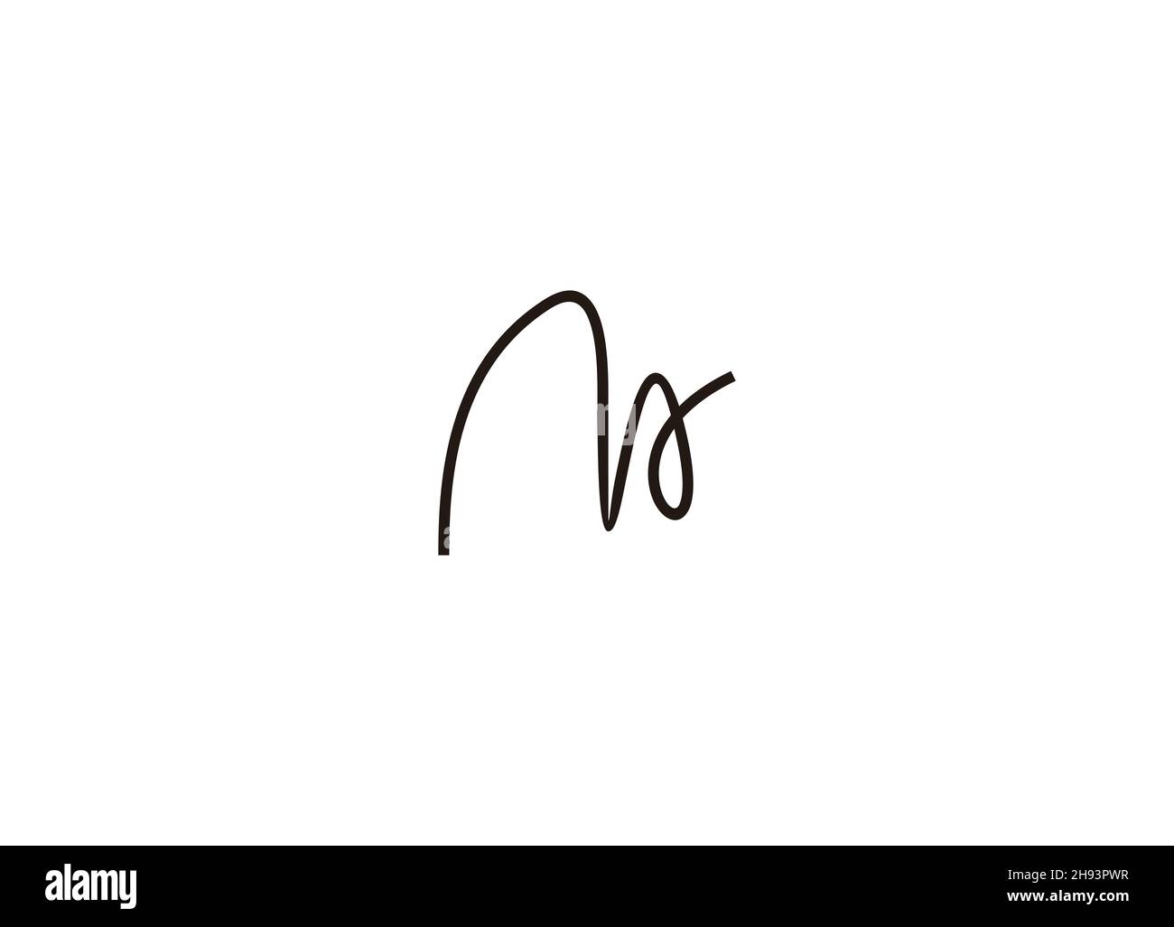 Md initial handwriting Md handwritten logo for identity Stock Vector