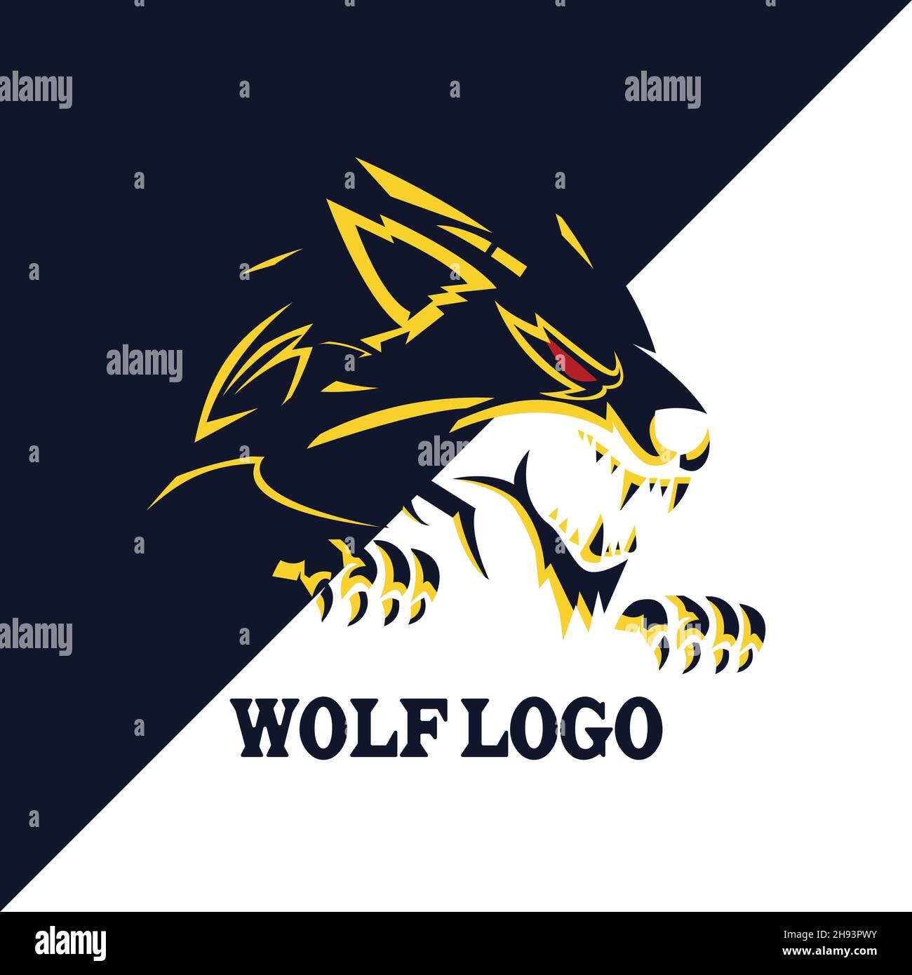 Wolf logo gaming Stock Vector Images - Alamy
