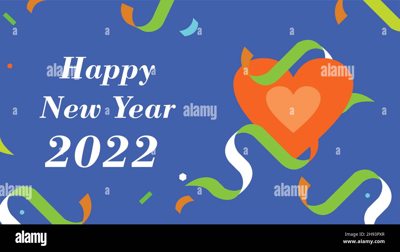 Hand drawn flat new year background Stock Vector