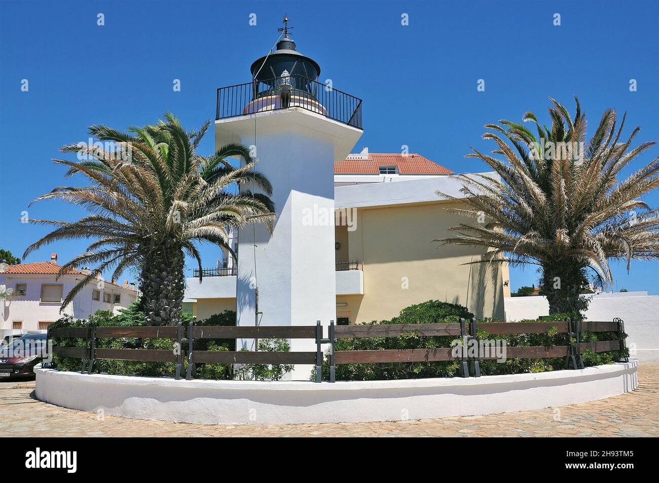 Palamós lighthouse in the Baix Empordà region Gerona province, Catalonia, Spain Stock Photo