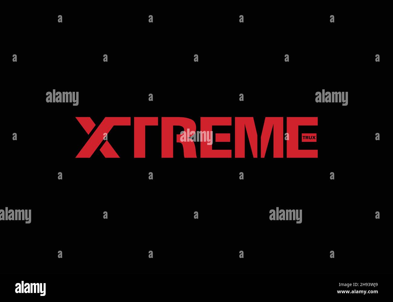 XTREME TRUX Word Mark Logo Design Vector Template xtreme trux Word Logo