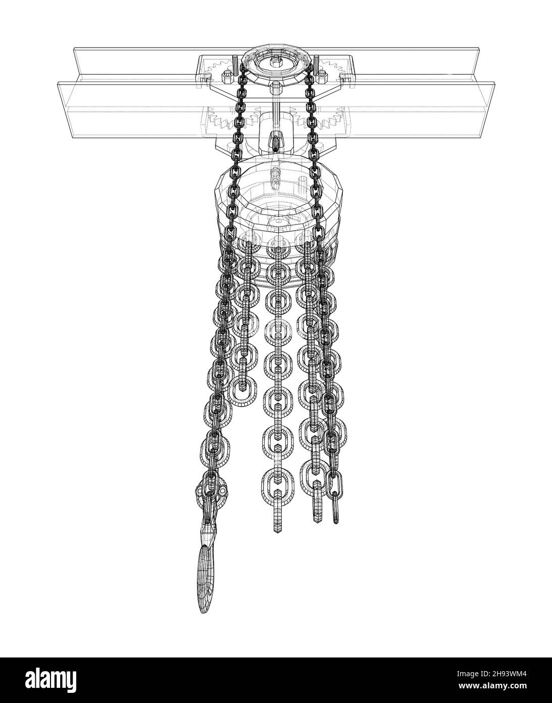 A Hoist on the beam. 3d illustration Stock Photo Alamy