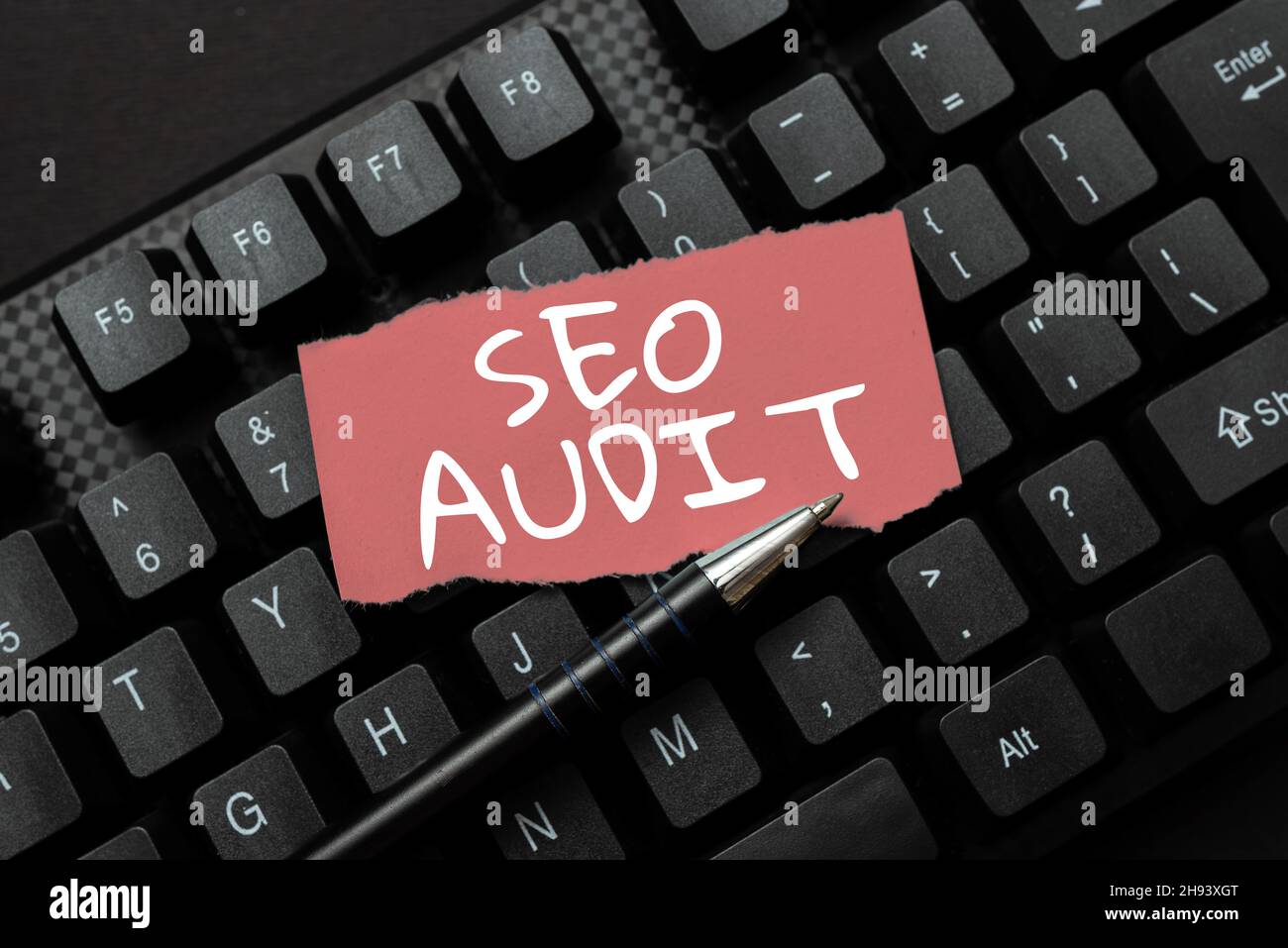 Conceptual caption Seo Audit. Conceptual photo Search Engine Optimization validating and verifying process Fixin G Coding String Arrangement, Typing Stock Photo