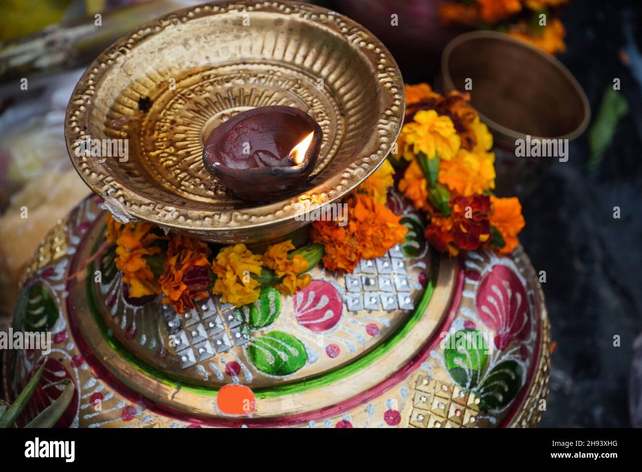 hindu pooja kalash images HD Stock Photo Alamy