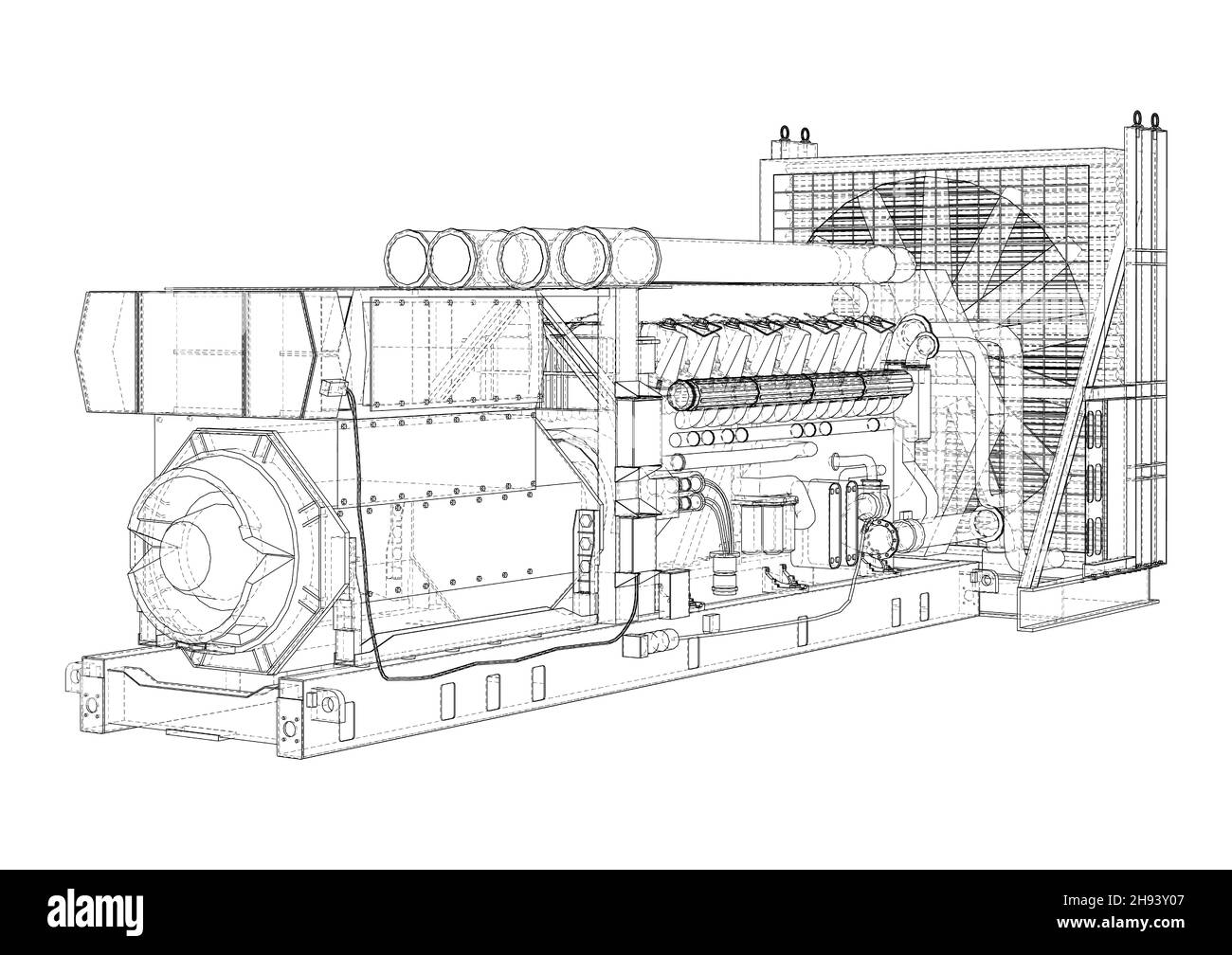 Large industrial diesel generator Stock Photo Alamy