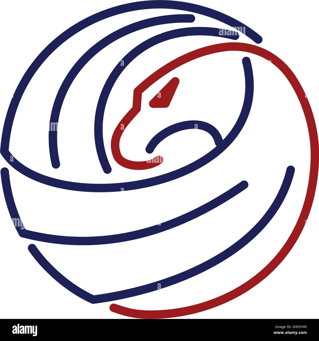 eagle circle Line template Icon Illustration Brand Stock Vector