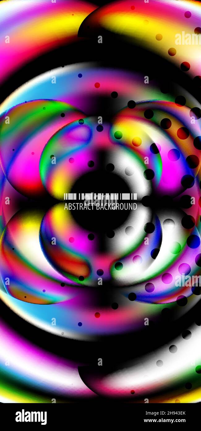 Abstract colorful background graphics template with blended multiple geometric objects Stock Vector