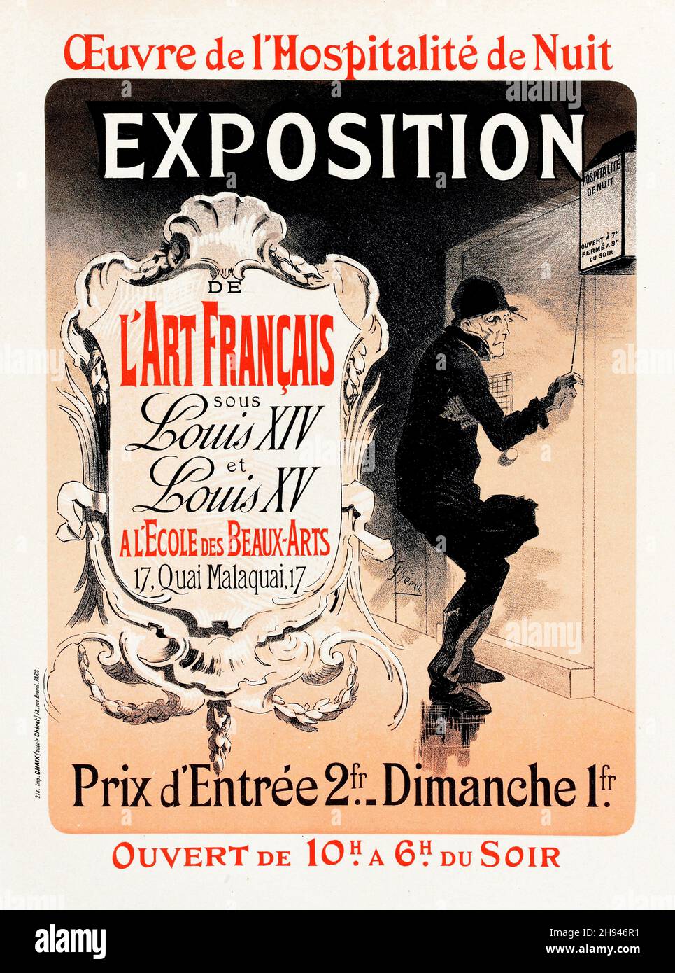 Exposition L'Art Francais sous Louis XIV et Louis XV. 1898. Poster