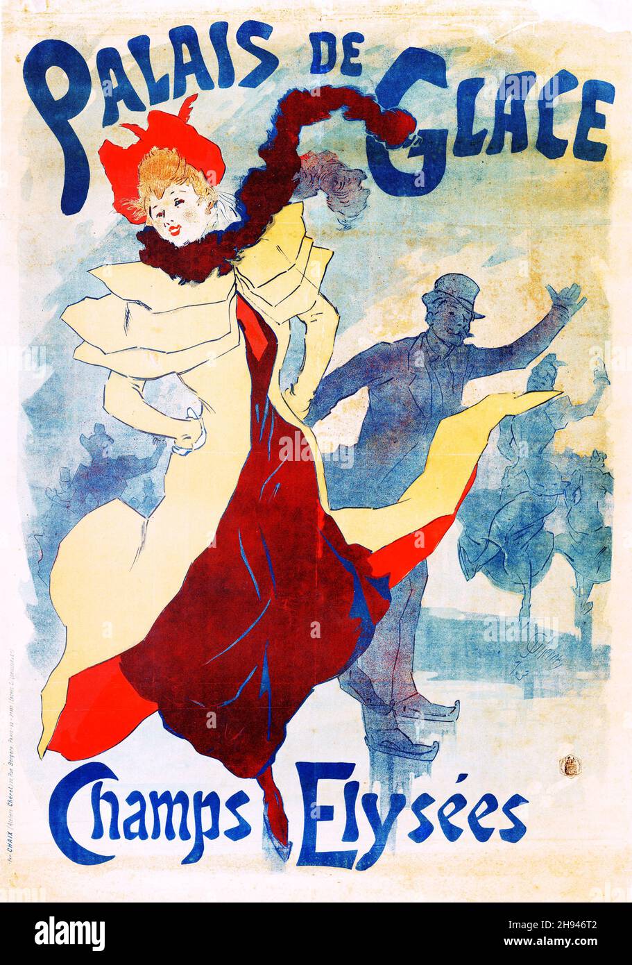 Ice Skating Rink (1893) "Palais de Glace" Champs Elysees. Poster art by