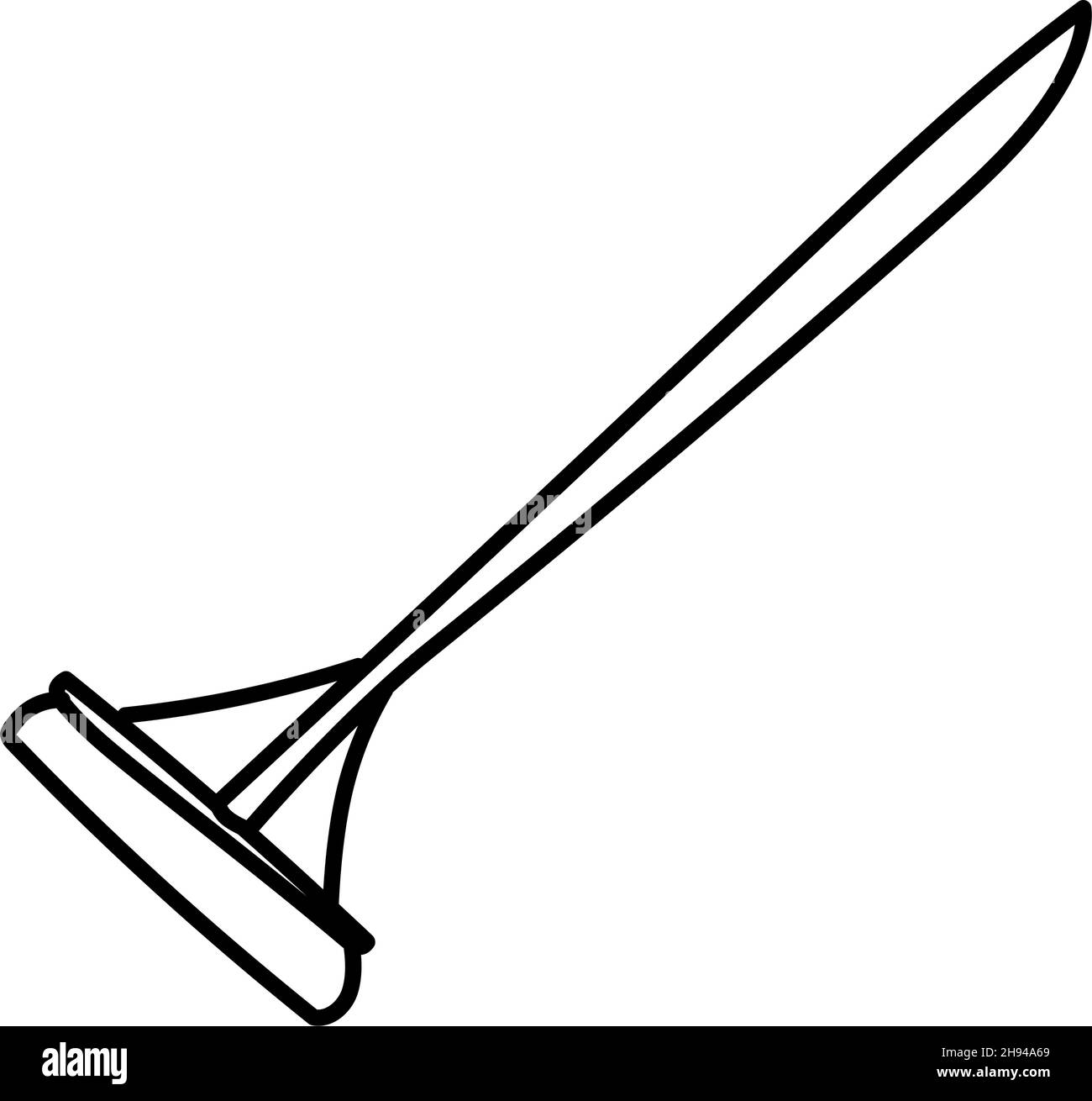 mop cleaning element broom for washing the floor handdrawn doodle style