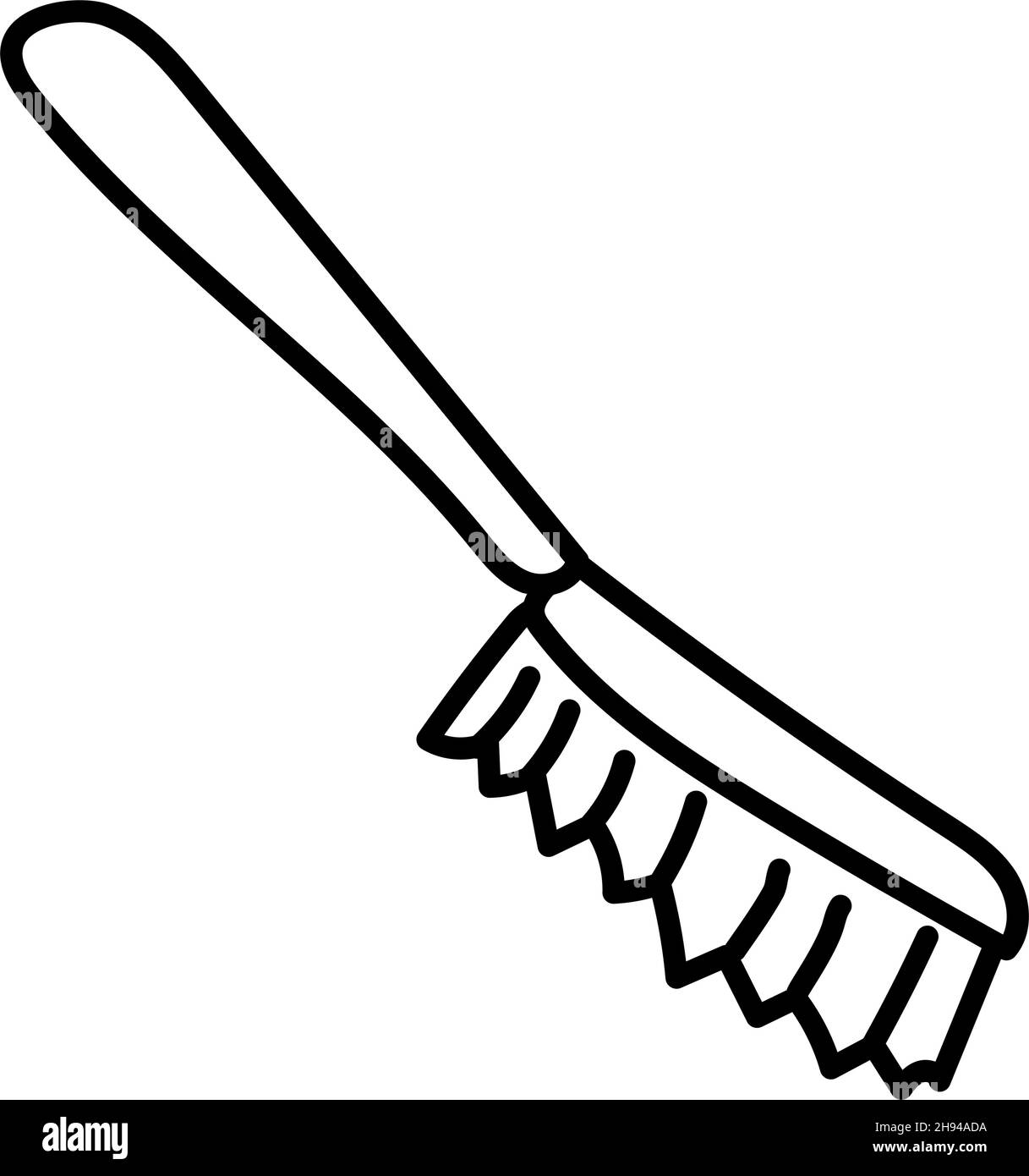 cleaning brush. vector hand drawn doodle style element Stock Vector