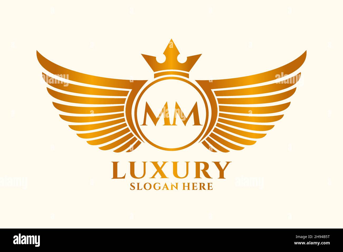 Luxury royal wing Letter MM crest Gold color Logo vector, Victory logo,  crest logo, wing logo, vector logo Stock Vector Image & Art - Alamy