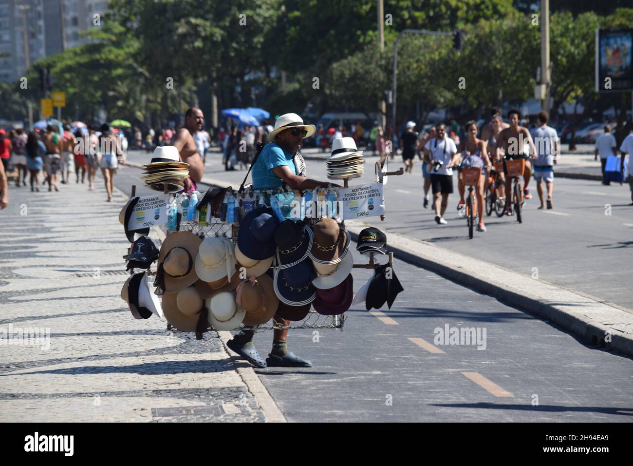 Working In Rio Rio de Janeiro People Working at the beach Stock Photo - Alamy